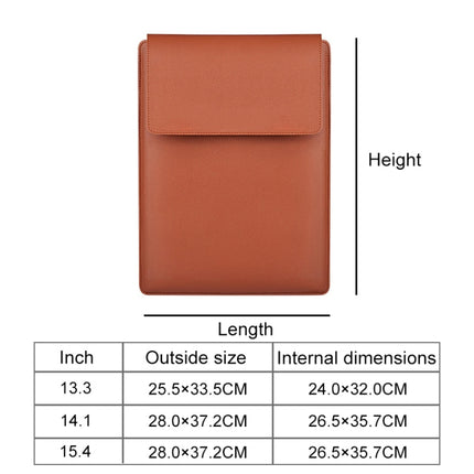 PU05 Sleeve Leather Case Carrying Bag for 13.3 inch Laptop(Yellow)-garmade.com