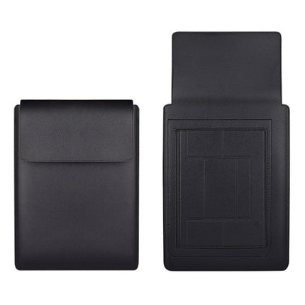 PU05 Sleeve Leather Case Carrying Bag for 14.1 inch Laptop(Black)-garmade.com