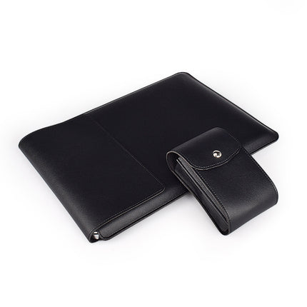 PU05 Sleeve Leather Case Carrying Bag with Small Storage Bag (Black)-garmade.com