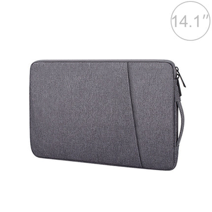 ND01D Felt Sleeve Protective Case Carrying Bag for 14.1 inch Laptop(Dark Grey)-garmade.com