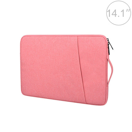 ND01D Felt Sleeve Protective Case Carrying Bag for 14.1 inch Laptop(Pink)-garmade.com