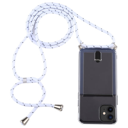 For iPhone 12 mini Transparent TPU Protective Case with Lanyard & Card Slot(Transparent)-garmade.com