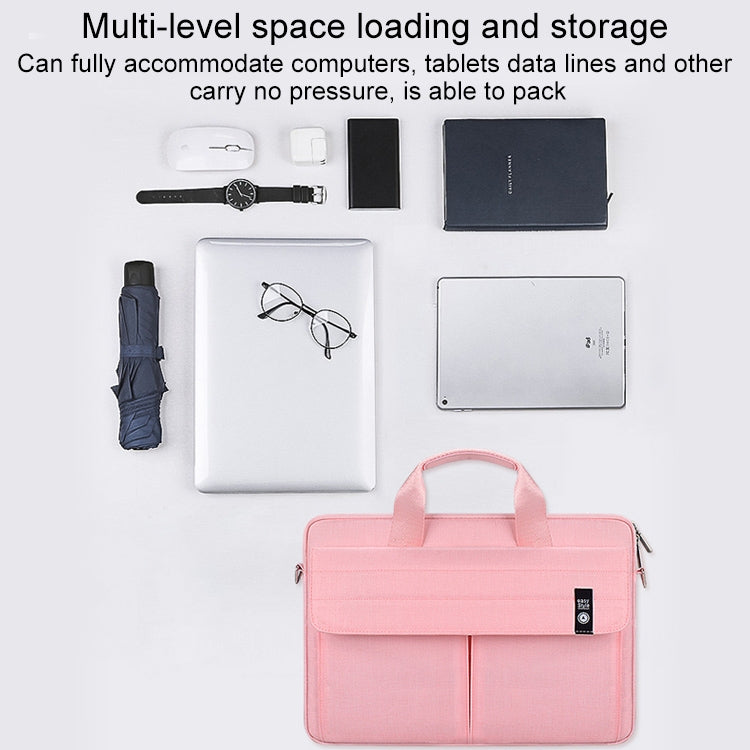 ST08 Handheld Briefcase Carrying Storage Bag without Shoulder Strap (Black)-garmade.com