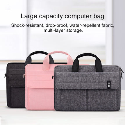 ST08 Handheld Briefcase Carrying Storage Bag without Shoulder Strap (Grey)-garmade.com