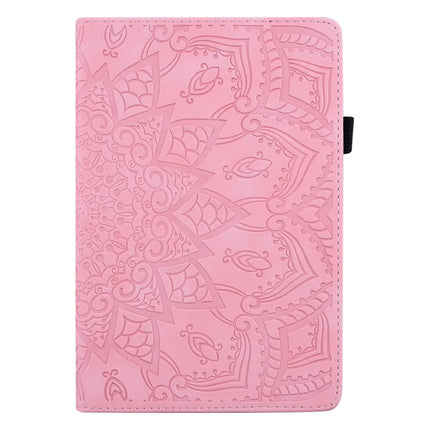 For iPad Air 2022 / 2020 10.9 Calf Texture Embossed Horizontal Flip Leather Case with Holder & Card Slots & Photo Frame(Pink)-garmade.com