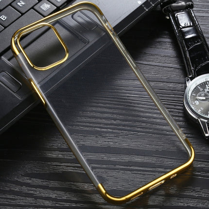 For iPhone 12 Pro Max Three Stage Electroplating TPU Protective Soft Case(Gold)-garmade.com