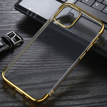 For iPhone 12 Pro Max Three Stage Electroplating TPU Protective Soft Case(Gold)-garmade.com