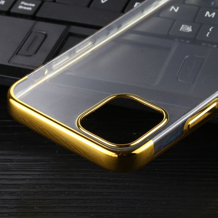For iPhone 12 Pro Max Three Stage Electroplating TPU Protective Soft Case(Gold)-garmade.com