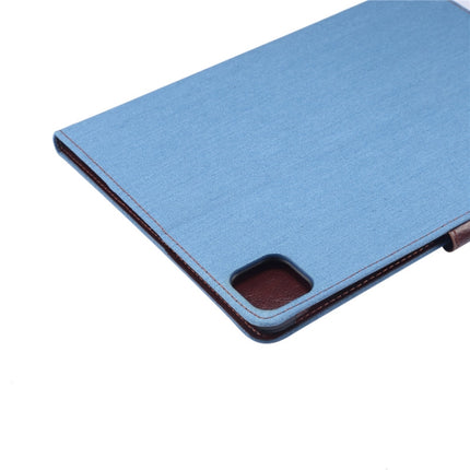 For iPad Air 2022 / 2020 10.9 Denim Texture PC Horizontal Flip Leather Protective Case, with Holder & Card Slots & Wallet & Photo Frame & Sleep / Wake-up Function(Light Blue)-garmade.com