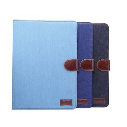 For iPad Air 2022 / 2020 10.9 Denim Texture PC Horizontal Flip Leather Protective Case, with Holder & Card Slots & Wallet & Photo Frame & Sleep / Wake-up Function(Light Blue)-garmade.com