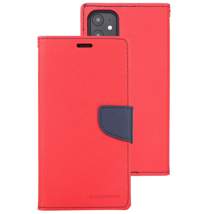 For iPhone 12 mini GOOSPERY FANCY DIARY Cross Pattern Horizontal Flip Leather Case with Holder & Card Slots & Wallet(Red)-garmade.com