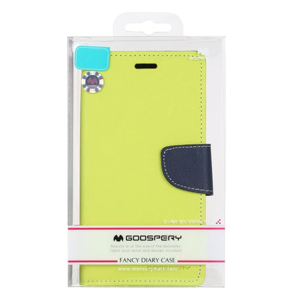 For iPhone 12 mini GOOSPERY FANCY DIARY Cross Pattern Horizontal Flip Leather Case with Holder & Card Slots & Wallet(Green)-garmade.com