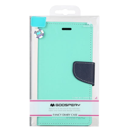 For iPhone 12 mini GOOSPERY FANCY DIARY Cross Pattern Horizontal Flip Leather Case with Holder & Card Slots & Wallet(Mint Green)-garmade.com
