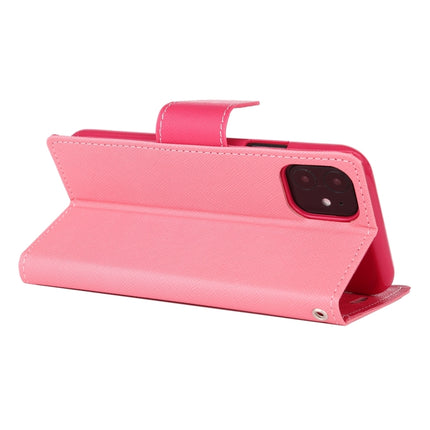 For iPhone 12 mini GOOSPERY FANCY DIARY Cross Pattern Horizontal Flip Leather Case with Holder & Card Slots & Wallet(Pink)-garmade.com