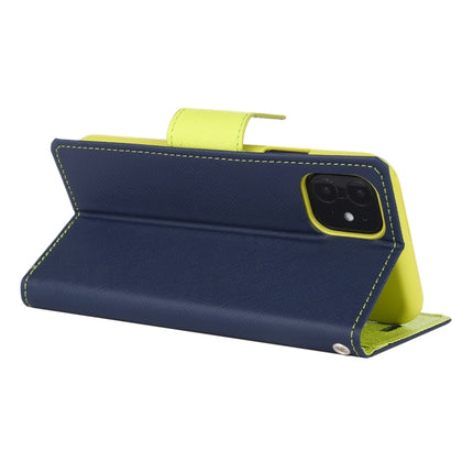For iPhone 12 mini GOOSPERY FANCY DIARY Cross Pattern Horizontal Flip Leather Case with Holder & Card Slots & Wallet(Navy Blue)-garmade.com