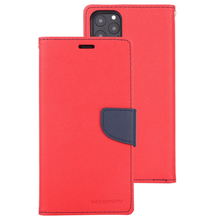 For iPhone 12 / 12 Pro GOOSPERY FANCY DIARY Cross Pattern Horizontal Flip Leather Case with Holder & Card Slots & Wallet(Red)-garmade.com