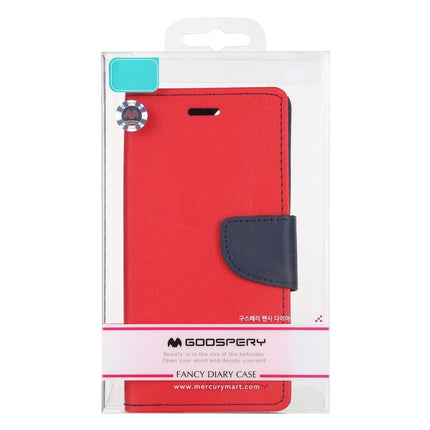 For iPhone 12 / 12 Pro GOOSPERY FANCY DIARY Cross Pattern Horizontal Flip Leather Case with Holder & Card Slots & Wallet(Red)-garmade.com