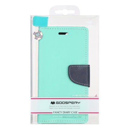 For iPhone 12 / 12 Pro GOOSPERY FANCY DIARY Cross Pattern Horizontal Flip Leather Case with Holder & Card Slots & Wallet(Mint Green)-garmade.com