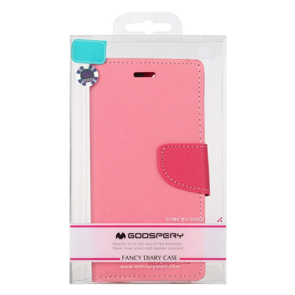For iPhone 12 / 12 Pro GOOSPERY FANCY DIARY Cross Pattern Horizontal Flip Leather Case with Holder & Card Slots & Wallet(Pink)-garmade.com