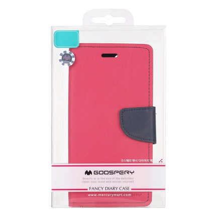 For iPhone 12 / 12 Pro GOOSPERY FANCY DIARY Cross Pattern Horizontal Flip Leather Case with Holder & Card Slots & Wallet(Rose Red)-garmade.com