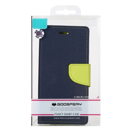 For iPhone 12 / 12 Pro GOOSPERY FANCY DIARY Cross Pattern Horizontal Flip Leather Case with Holder & Card Slots & Wallet(Navy Blue)-garmade.com