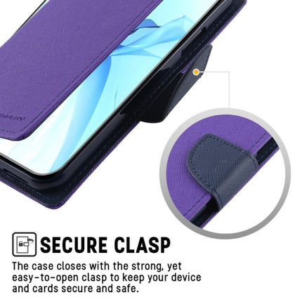 For iPhone 12 / 12 Pro GOOSPERY FANCY DIARY Cross Pattern Horizontal Flip Leather Case with Holder & Card Slots & Wallet(Purple)-garmade.com