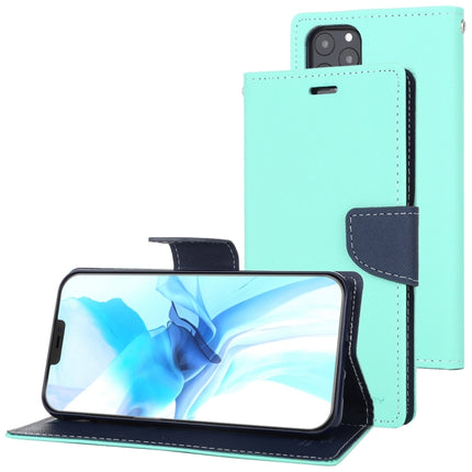 For iPhone 12 Pro Max GOOSPERY FANCY DIARY Cross Pattern Horizontal Flip Leather Case with Holder & Card Slots & Wallet(Mint Green)-garmade.com