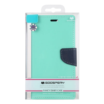 For iPhone 12 Pro Max GOOSPERY FANCY DIARY Cross Pattern Horizontal Flip Leather Case with Holder & Card Slots & Wallet(Mint Green)-garmade.com