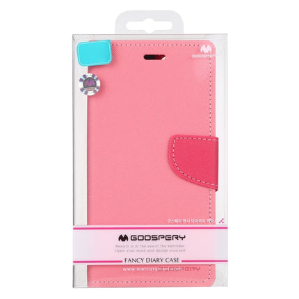 For iPhone 12 Pro Max GOOSPERY FANCY DIARY Cross Pattern Horizontal Flip Leather Case with Holder & Card Slots & Wallet(Pink)-garmade.com