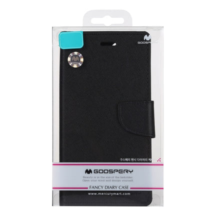 For iPhone 12 Pro Max GOOSPERY FANCY DIARY Cross Pattern Horizontal Flip Leather Case with Holder & Card Slots & Wallet(Black)-garmade.com