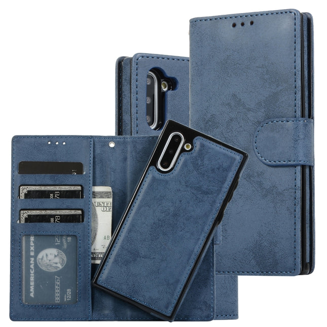 For Samsung Galaxy Note10 Retro 2 in 1 Detachable Magnetic Horizontal Flip TPU + PU Leather Case with Holder & Card Slots & Photo Frame & Wallet(Dark Blue)-garmade.com