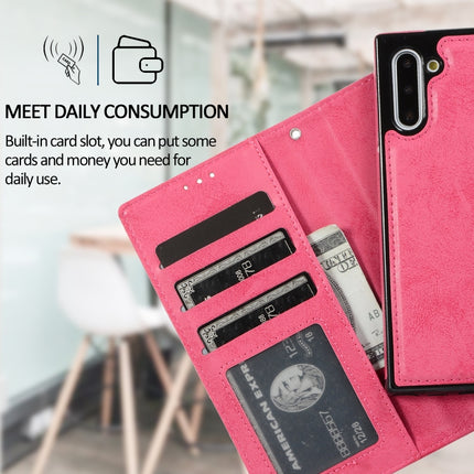 For Samsung Galaxy Note10 Retro 2 in 1 Detachable Magnetic Horizontal Flip TPU + PU Leather Case with Holder & Card Slots & Photo Frame & Wallet(Pink)-garmade.com