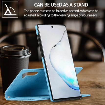 For Samsung Galaxy Note10 Retro 2 in 1 Detachable Magnetic Horizontal Flip TPU + PU Leather Case with Holder & Card Slots & Photo Frame & Wallet(Sky Blue)-garmade.com