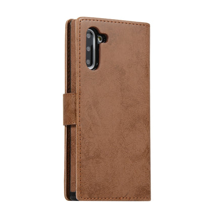 For Samsung Galaxy Note10 Retro 2 in 1 Detachable Magnetic Horizontal Flip TPU + PU Leather Case with Holder & Card Slots & Photo Frame & Wallet(Brown)-garmade.com