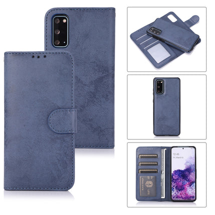 For Samsung Galaxy S20 Retro 2 in 1 Detachable Magnetic Horizontal Flip TPU + PU Leather Case with Holder & Card Slots & Photo Frame & Wallet(Dark Blue)-garmade.com