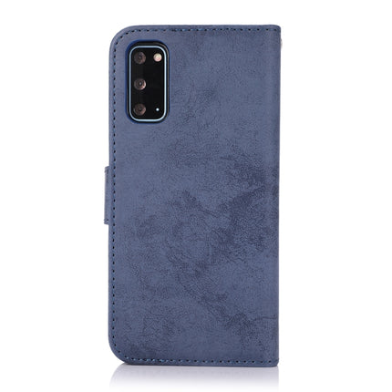 For Samsung Galaxy S20 Retro 2 in 1 Detachable Magnetic Horizontal Flip TPU + PU Leather Case with Holder & Card Slots & Photo Frame & Wallet(Dark Blue)-garmade.com