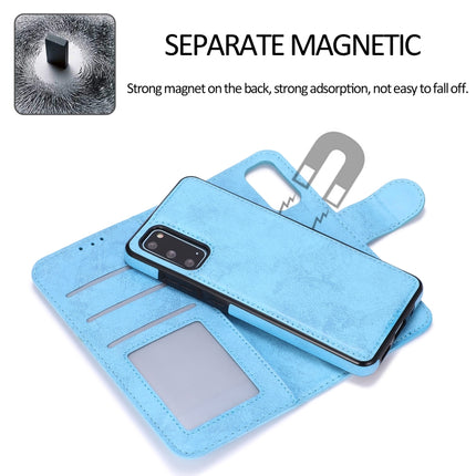 For Samsung Galaxy S20 Retro 2 in 1 Detachable Magnetic Horizontal Flip TPU + PU Leather Case with Holder & Card Slots & Photo Frame & Wallet(Sky Blue)-garmade.com