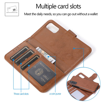 For Samsung Galaxy S20 Retro 2 in 1 Detachable Magnetic Horizontal Flip TPU + PU Leather Case with Holder & Card Slots & Photo Frame & Wallet(Brown)-garmade.com