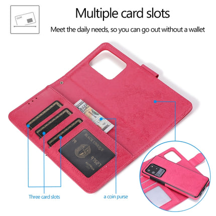 For Samsung Galaxy S20+ Retro 2 in 1 Detachable Magnetic Horizontal Flip TPU + PU Leather Case with Holder & Card Slots & Photo Frame & Wallet(Pink)-garmade.com