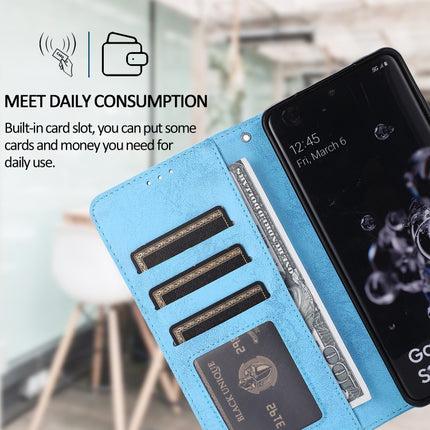 For Samsung Galaxy S20+ Retro 2 in 1 Detachable Magnetic Horizontal Flip TPU + PU Leather Case with Holder & Card Slots & Photo Frame & Wallet(Sky Blue)-garmade.com