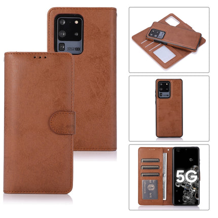 For Samsung Galaxy S20+ Retro 2 in 1 Detachable Magnetic Horizontal Flip TPU + PU Leather Case with Holder & Card Slots & Photo Frame & Wallet(Brown)-garmade.com