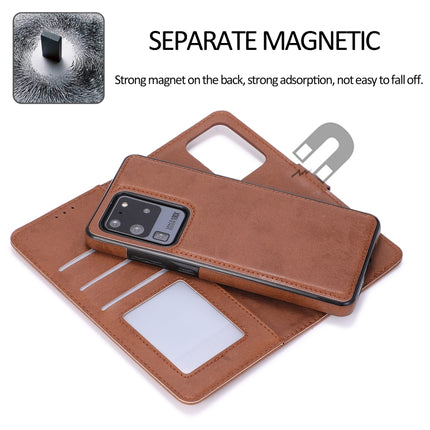 For Samsung Galaxy S20+ Retro 2 in 1 Detachable Magnetic Horizontal Flip TPU + PU Leather Case with Holder & Card Slots & Photo Frame & Wallet(Brown)-garmade.com