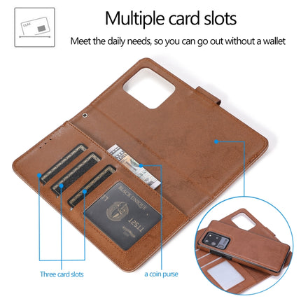For Samsung Galaxy S20+ Retro 2 in 1 Detachable Magnetic Horizontal Flip TPU + PU Leather Case with Holder & Card Slots & Photo Frame & Wallet(Brown)-garmade.com