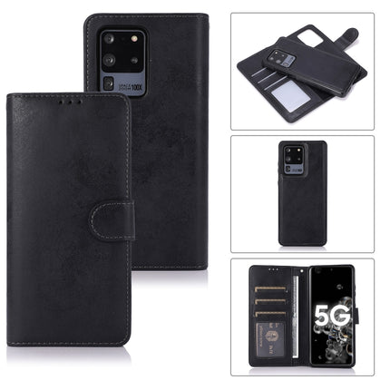 For Samsung Galaxy S20 Ultra Retro 2 in 1 Detachable Magnetic Horizontal Flip TPU + PU Leather Case with Holder & Card Slots & Photo Frame & Wallet(Black)-garmade.com