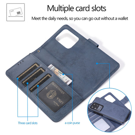 For Samsung Galaxy S20 Ultra Retro 2 in 1 Detachable Magnetic Horizontal Flip TPU + PU Leather Case with Holder & Card Slots & Photo Frame & Wallet(Dark Blue)-garmade.com