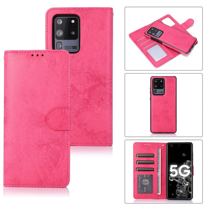 For Samsung Galaxy S20 Ultra Retro 2 in 1 Detachable Magnetic Horizontal Flip TPU + PU Leather Case with Holder & Card Slots & Photo Frame & Wallet(Pink)-garmade.com