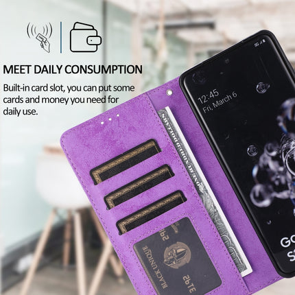 For Samsung Galaxy S20 Ultra Retro 2 in 1 Detachable Magnetic Horizontal Flip TPU + PU Leather Case with Holder & Card Slots & Photo Frame & Wallet(Purple)-garmade.com