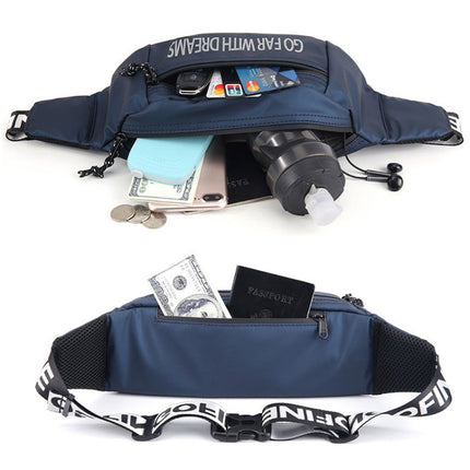 YIPINU YQM-D1 Multi-function Outdoor Fashion Mobile Phone Crossby Waist Bag Storage Chest Bag(Dark Blue)-garmade.com