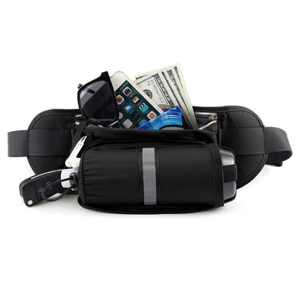 YIPINU YS17 Outdoor Mountaineering Sport Waterproof Mobile Phone Waist Bag Kettle Bag(Black)-garmade.com