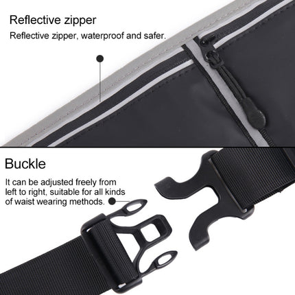 YIPINU YSU Outdoor Marathon Sport Ultra-thin Waterproof Mobile Phone Storage Waist Bag(Black)-garmade.com
